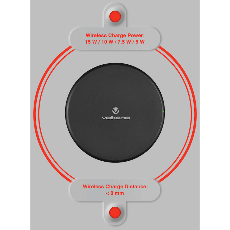 Volkano Caliber Series 15w Wireless Phone Charge Pad