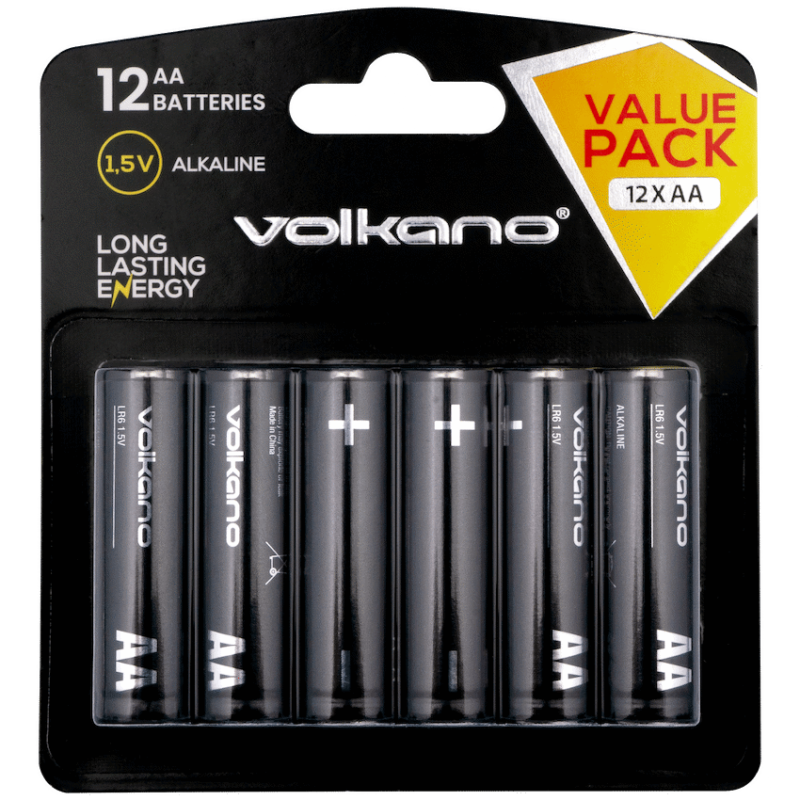 Volkano Extra AA Batteries Value Pack of 12