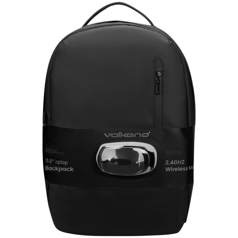 Volkano Focus Series 15.6″ Laptop Backpack and Wireless Mouse