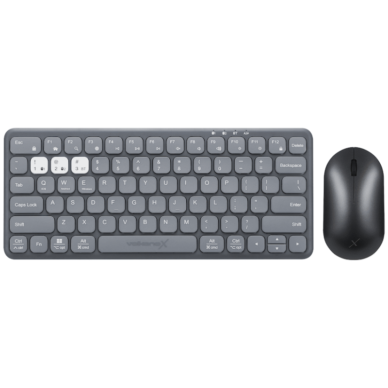 VolkanoX Blaze Bluetooth Wireless Keyboard and Mouse Combo – Graphite