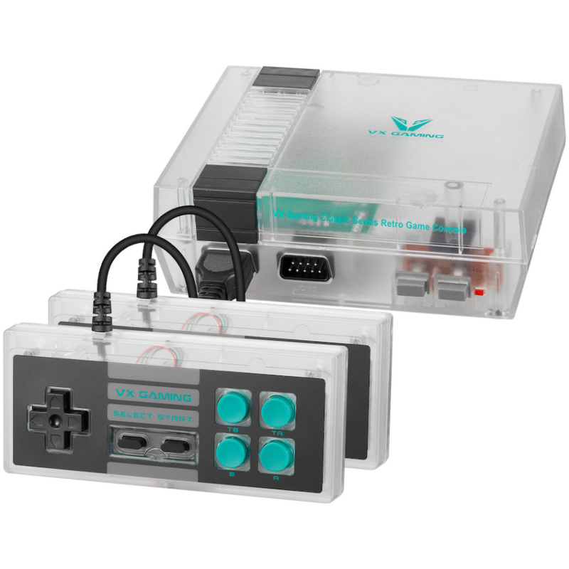 VX Gaming Classic 2.0 Series Game Station with 2 Controllers – Clear