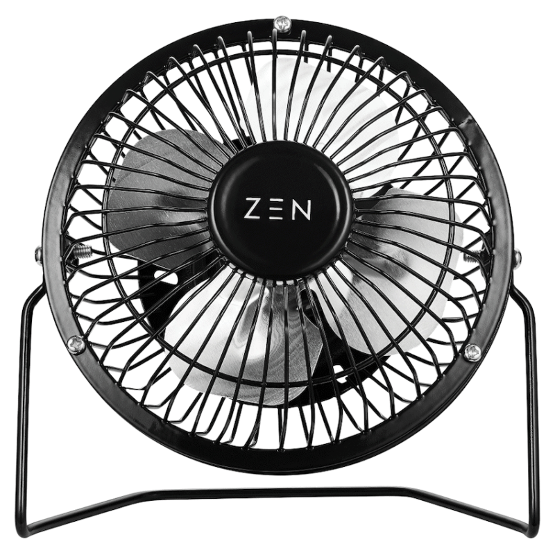 ZEN Cool Series 4″ Mini Desk Fan – Black
