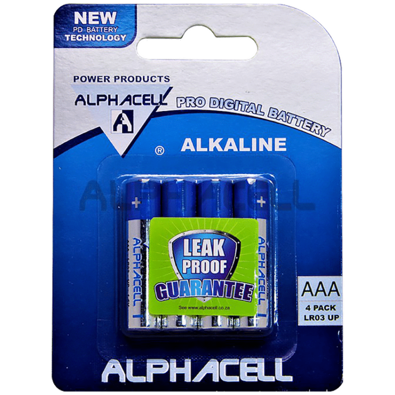 Alphacell Alkaline Pro Digital – AAA 4 Pc Carded