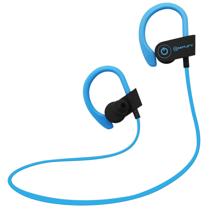 Amplify Tunes series Bluetooth Sport earhook earphones – Blue