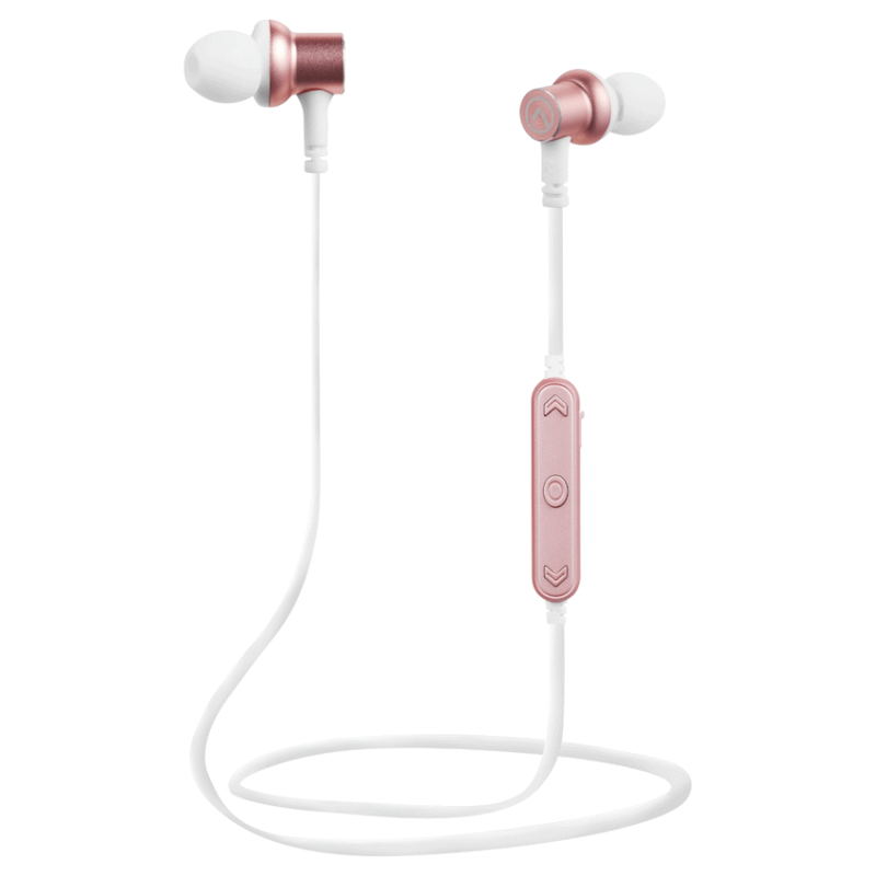 Amplify Blues 2.0 Bluetooth Earphones – White/Rose Gold