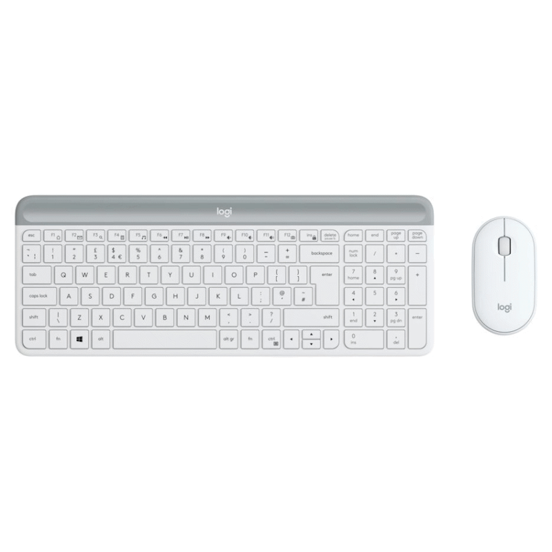 Logitech MK470 Slim Wireless Keyboard and Mouse Combo – Off White