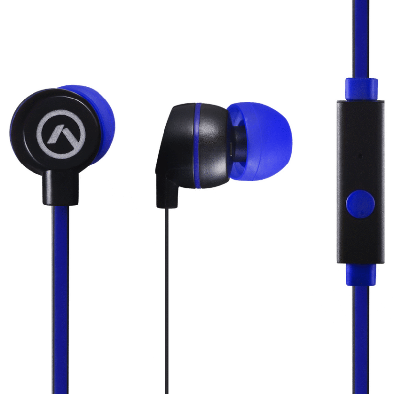 Amplify Vibe Series Earphones with Mic – Black and Blue
