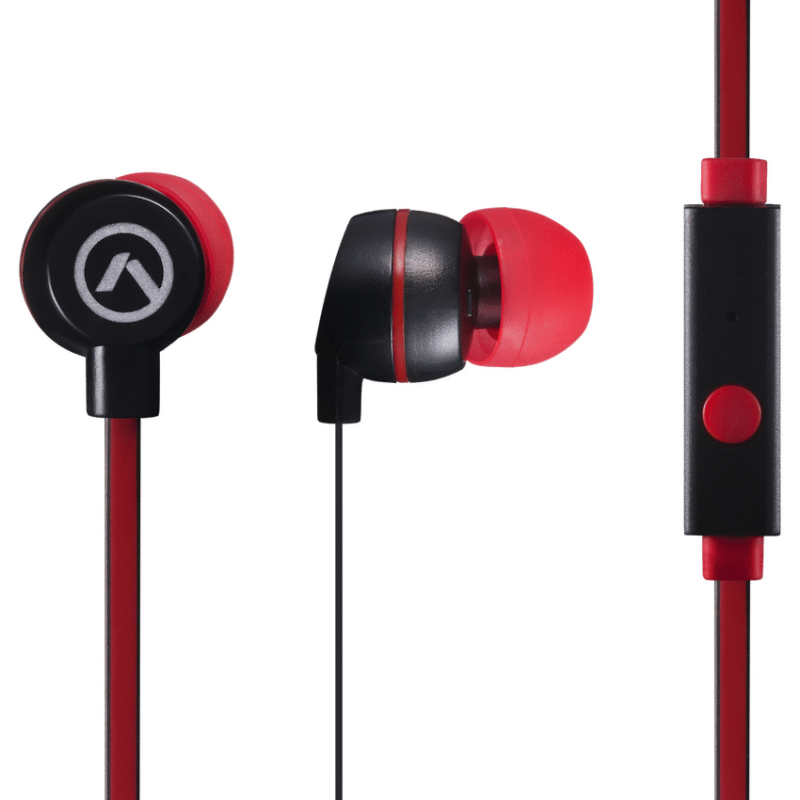 Amplify Vibe Series Earphones with Mic – Black and Red