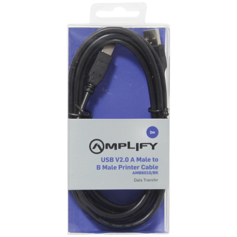 Amplify Cable – USB 2.0AM to BM 2m Printer