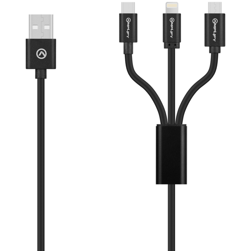 Amplify On the Fly 3-in-1 Charging Cable 1m