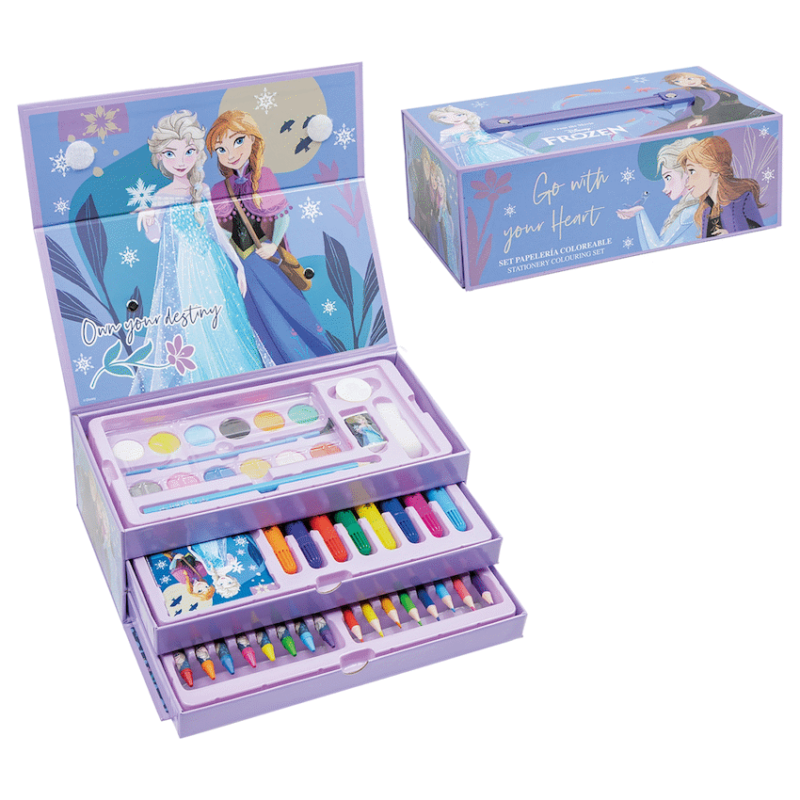 43 PC COLOURING STATIONERY SET – FROZEN