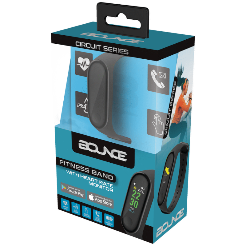 Bounce Circuit Series Activity Band with Heart Rate Monitor – Black (PDQ of 10)