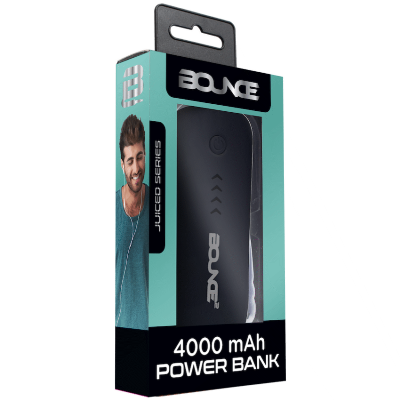 Bounce Juiced 4000mah Power Bank – Black