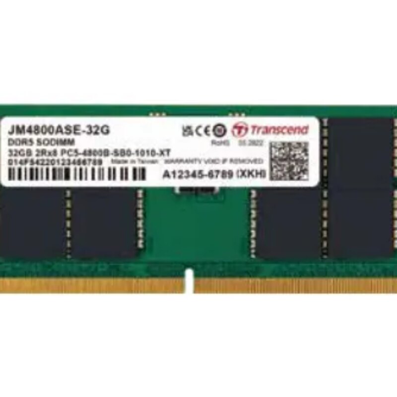 TRANSCEND JET MEMORY 32 GB DDR5-4800 SO-DIMM 2RX8 CL40  (2Gx8)x16