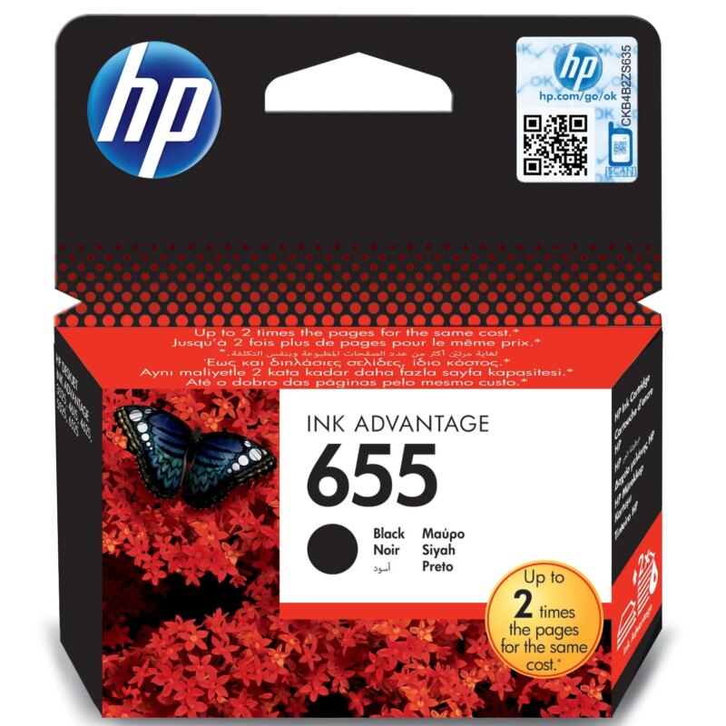 HP 655 Black Original Ink Cartridge