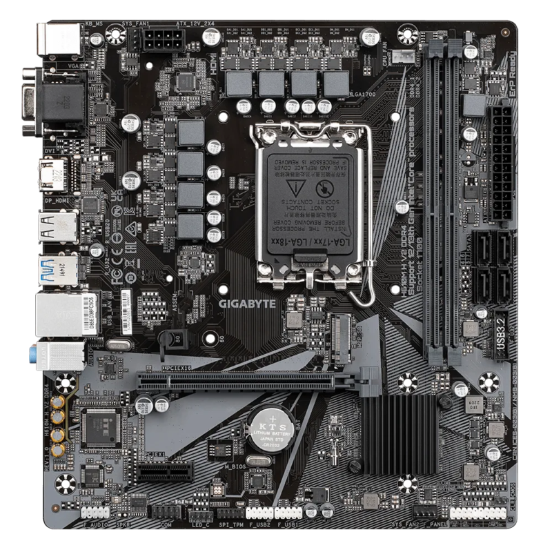 GIGABYTE Intel® H610 Chipset for LGA 1700; 2x DDR5; 1x M2; D-Sub/HDMI; mATX.