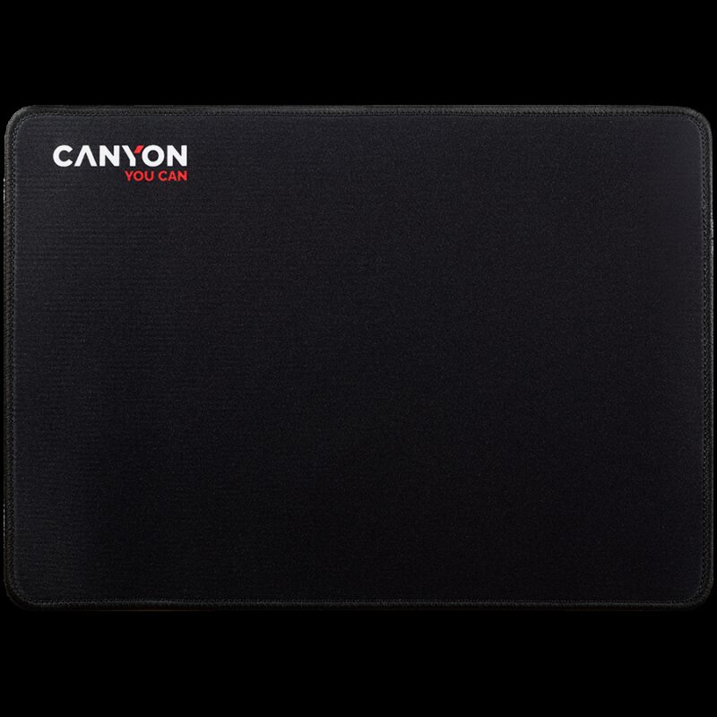 CANYON MP-4, Mouse pad,350X250X3MM,Multipandex,fully black with our logo (non gaming),blister cardboard