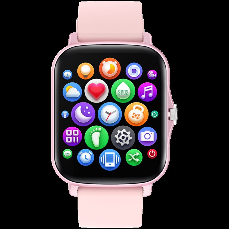 CANYON Wildberry SW-79, Smart watch, 1.69inches TFT full touch screen, Zinic+plastic body, IP67 waterproof, multi-sport mode, compatibility with iOS and android, Pink body with Pink silicon belt, Host: 44.4*36*9.2mm, Strap: 230x20mm, 47g