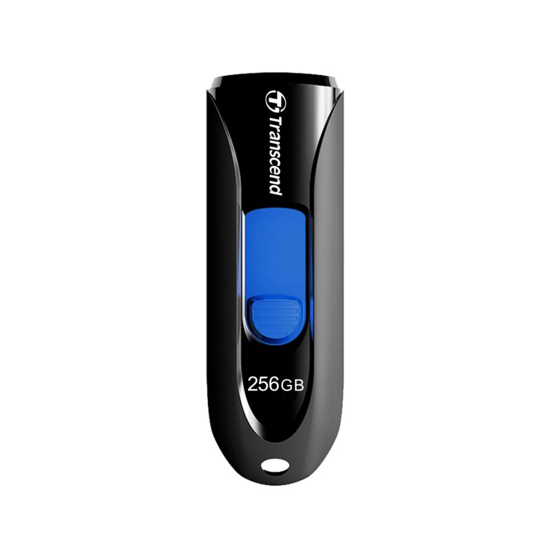 TRANSCEND 128GB JF790 USB3.1 GEN 1 CAPLESS FLASH DRIVE – BLACK AND BLUE