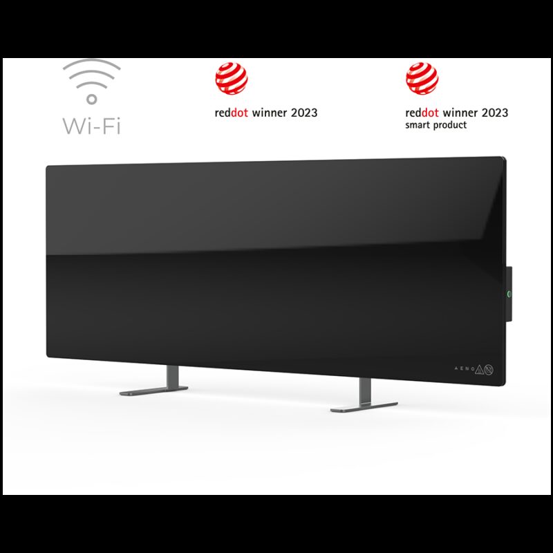 AENO Premium Eco Smart Heater, 700W, Tempered glass, Infrared+convection heating type, Plug type: South Africa (M type), BLACKManufacturer: AENO