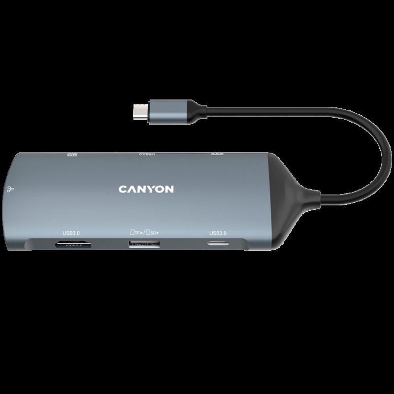 CANYON hub DS-15 8in1 4k USB-C Dark Grey