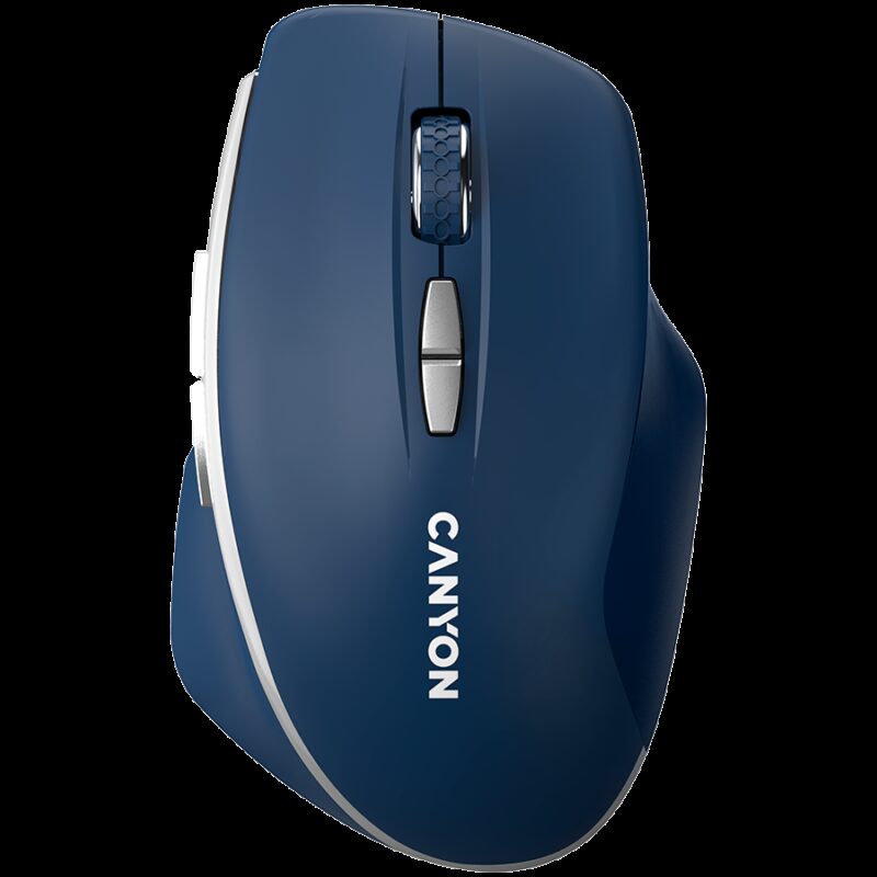 CANYON MW-21, 2.4 GHz  Wireless mouse ,with 7 buttons, DPI 800/1200/1600, Battery: AAA*2pcs,Blue,72*117*41mm, 0.075kg