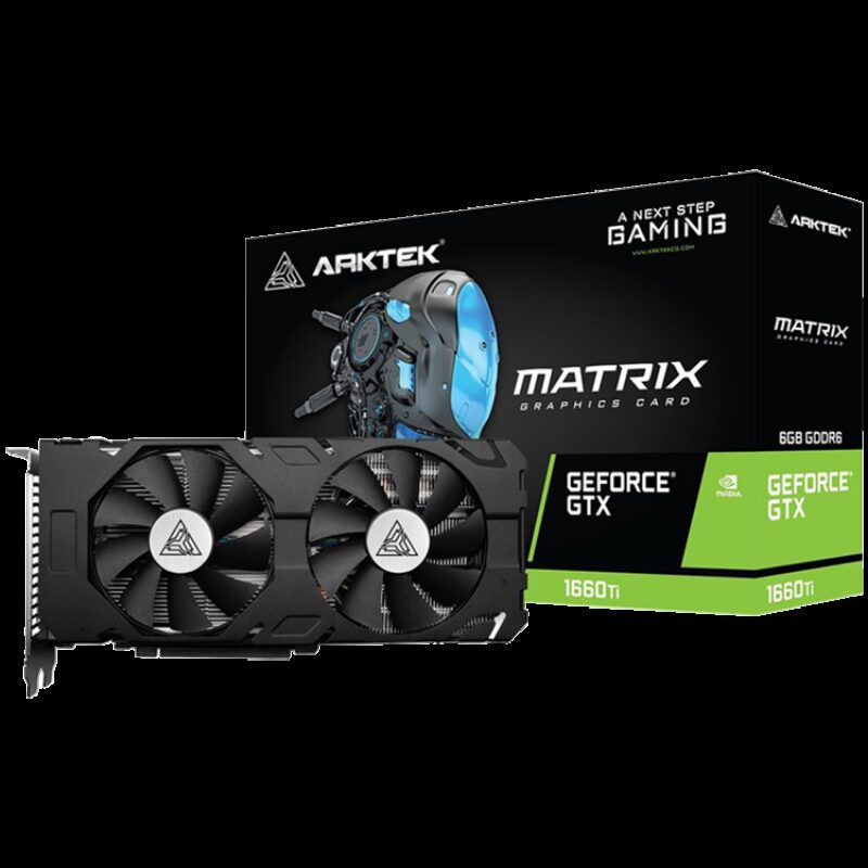Arktek Geforce GTX1660Ti GDDR6 6GB 192BIT Twin Fans Graphics Card