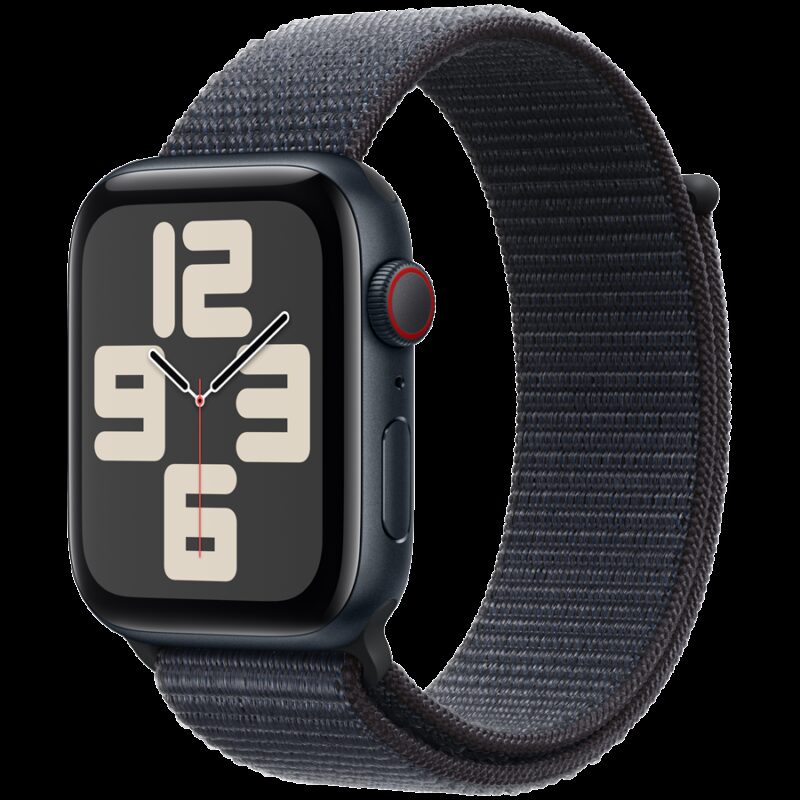 Apple Watch SE GPS + Cellular 40mm Midnight Aluminium Case with Ink Sport Loop,Model A2725