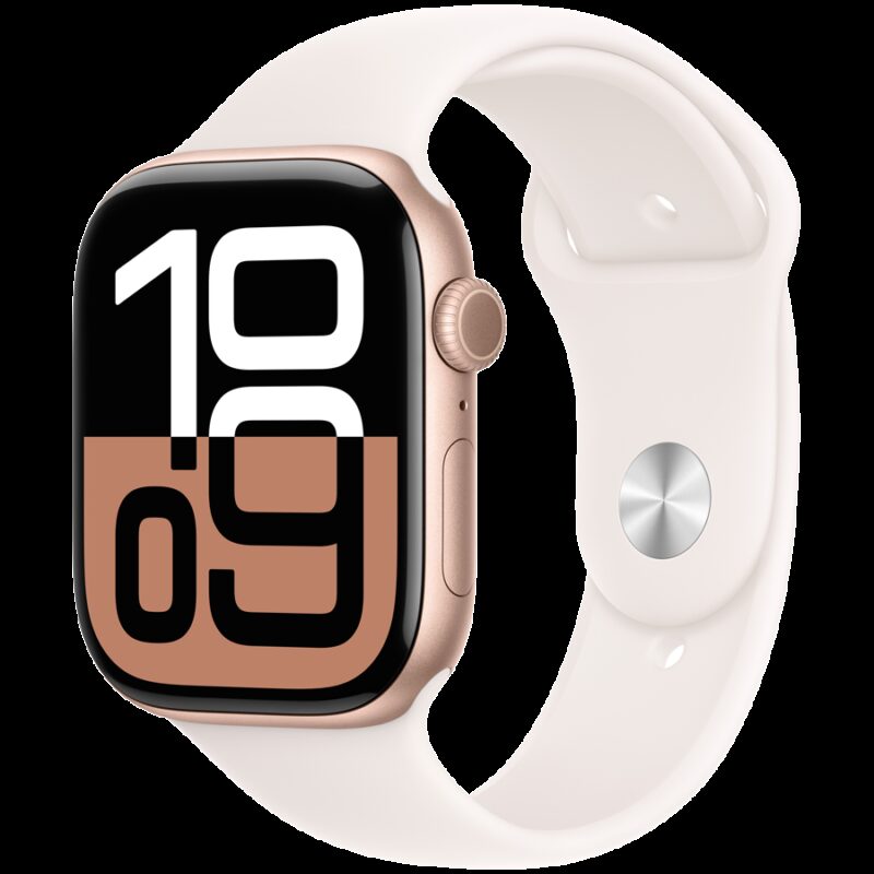 Apple Watch Series 10 GPS 42mm Rose Gold Aluminium Case with Light Blush Sport Band – M/L,Model A2997