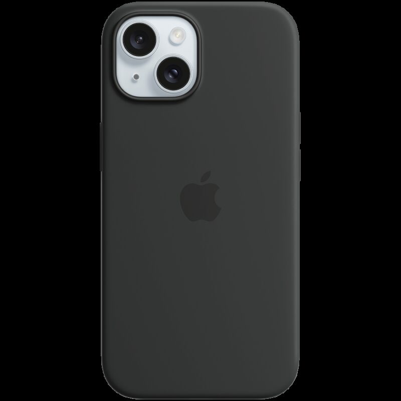 iPhone 15 Silicone Case with MagSafe – Black,Model A3123