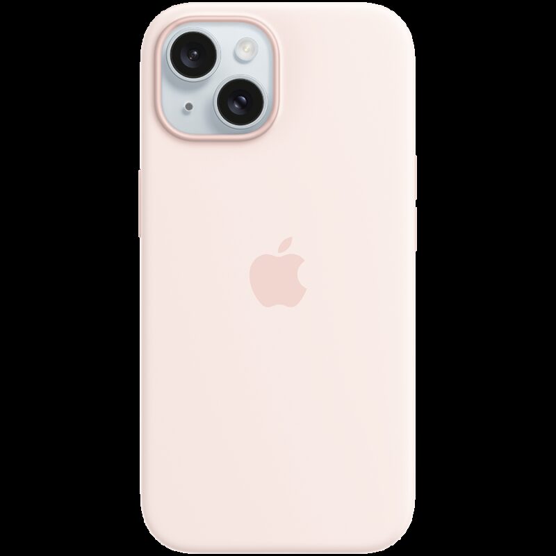 iPhone 15 Silicone Case with MagSafe – Light Pink,Model A3123