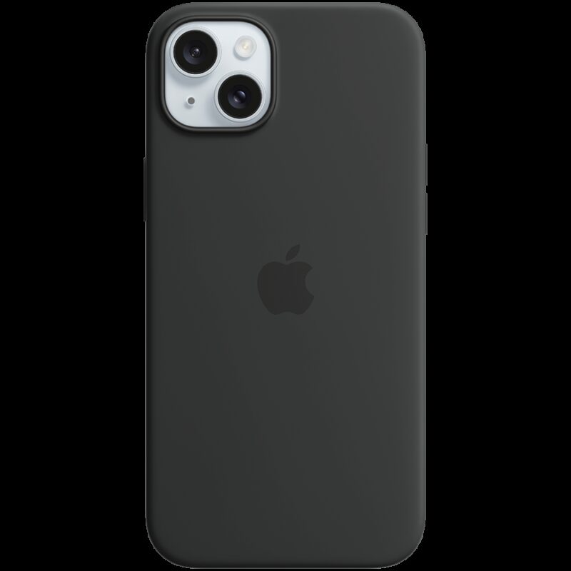 iPhone 15 Plus Silicone Case with MagSafe – Black,Model A3124