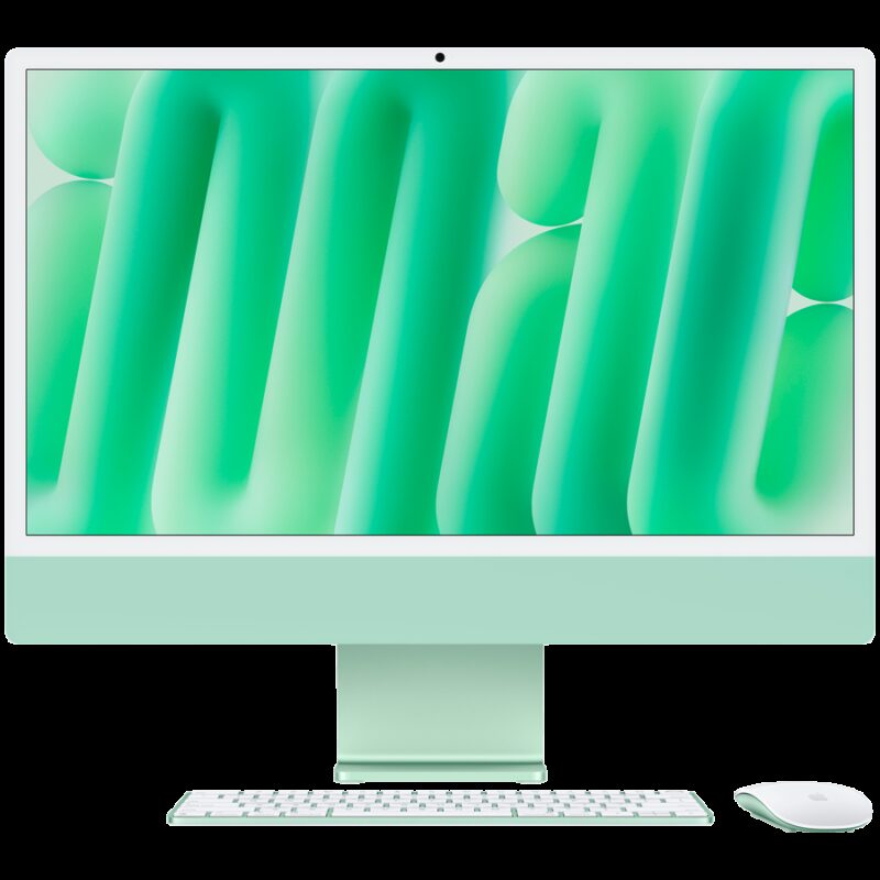 24-inch iMac with Retina 4.5K display: Apple M4 chip with 10‑core CPU and 10‑core GPU, 16GB, 512GB SSD – Green,Model A3137