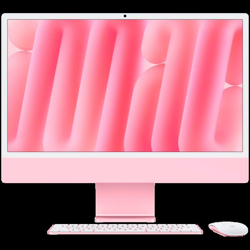 24-inch iMac with Retina 4.5K display: Apple M4 chip with 8‑core CPU and 8‑core GPU, 16GB, 256GB SSD – Pink,Model A3247