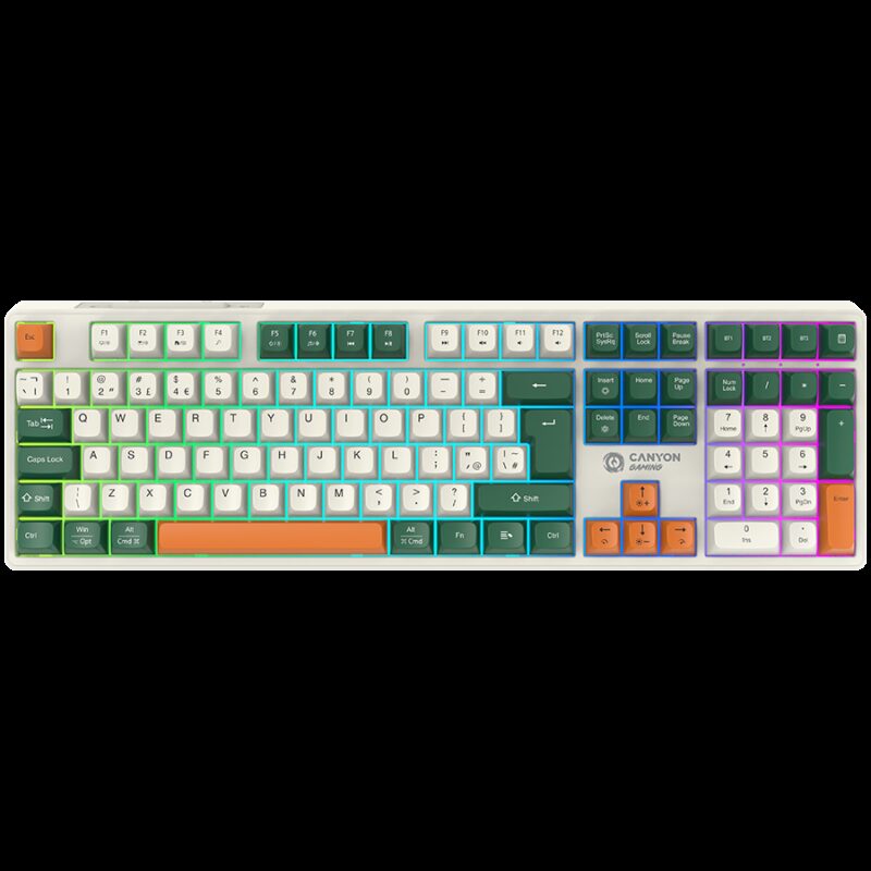 CANYON keyboard Shadder GKW-11 Mech RGB UK/US Wireless White