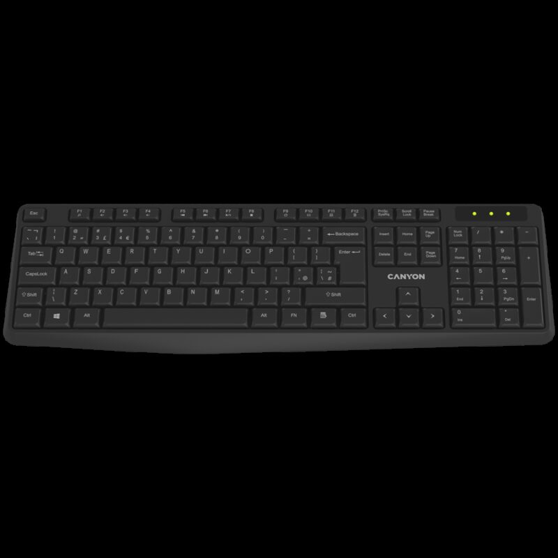 CANYON keyboard KB-W01 Wireless Black
