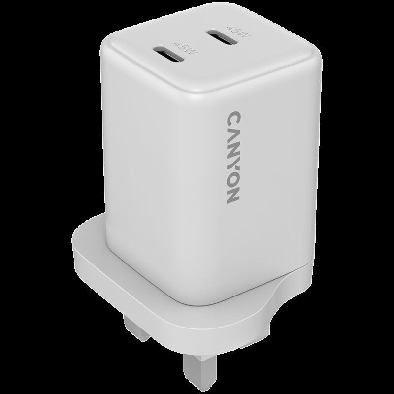 CANYON charger CU65ACC GaN 65W 2xPD 1xQC UK White