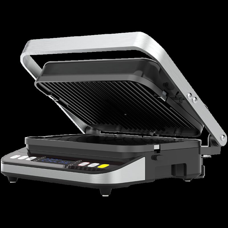 AENO ”Electric Grill EG1: 2000W, 3 heating modes – Upper Grill, Lower Grill, Both Grills  Defrost, Max opening angle -180°, Temperature regulation, Timer, Removable double-sided plates, Plate size 320*220mm”