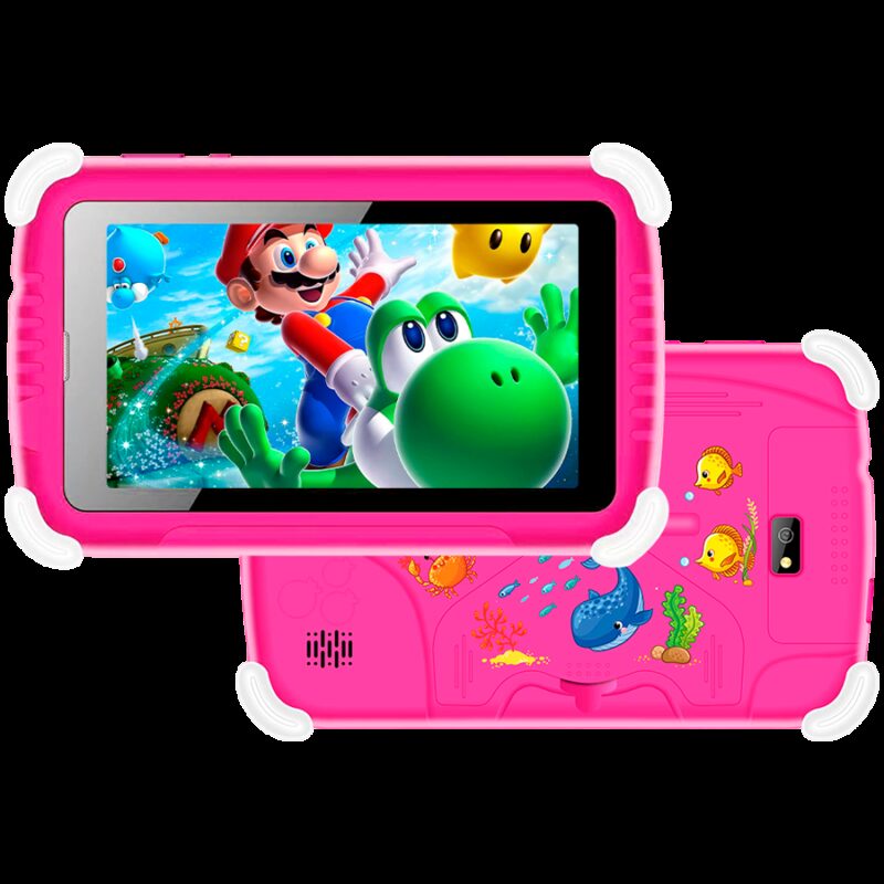 VGKE 7″ IPS Kids Tablet – Mediatek MT6735 CPU, 1GB RAM, 16GB Storage, 3G + Wifi, Bluetooth 4.0, Android – Pink