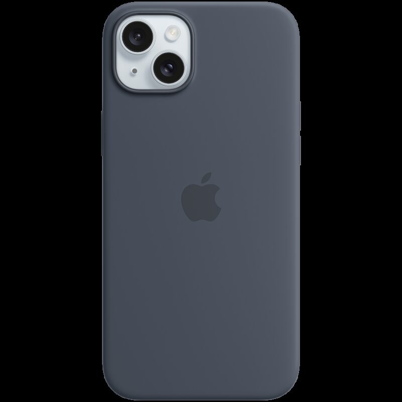 iPhone 15 Plus Silicone Case with MagSafe – Storm Blue,Model A3124