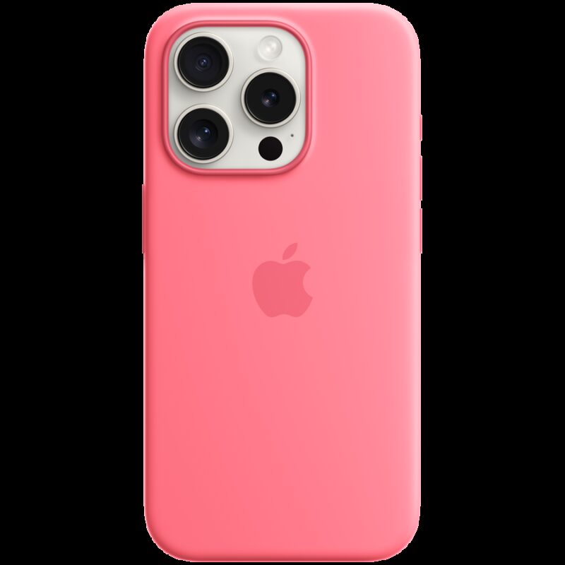 iPhone 15 Pro Silicone Case with MagSafe – Pink,Model A3125