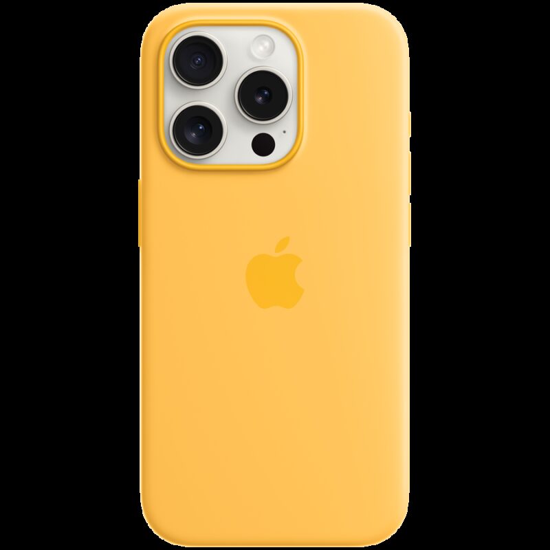 iPhone 15 Pro Silicone Case with MagSafe – Sunshine,Model A3125