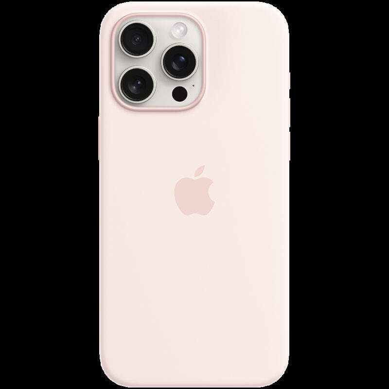 iPhone 15 Pro Max Silicone Case with MagSafe – Light Pink,Model A3126