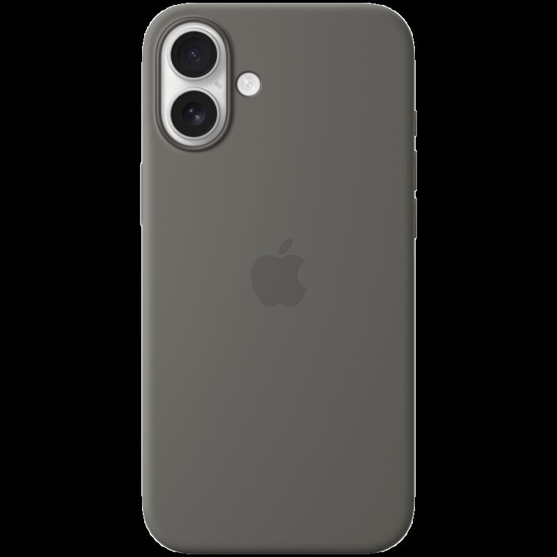 iPhone 16 Plus Silicone Case with MagSafe – Stone Gray,Model A3314