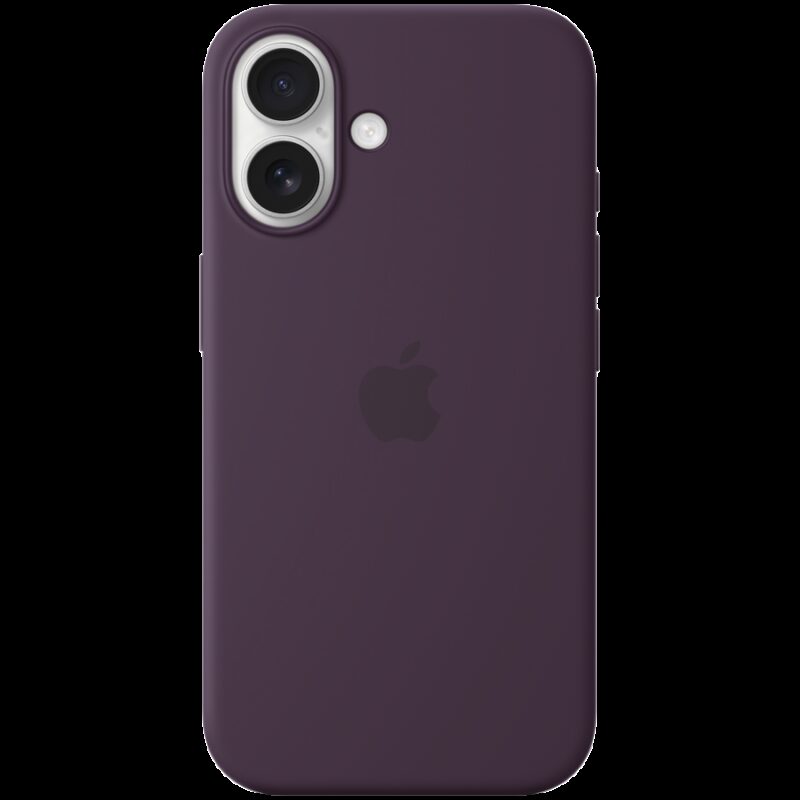 iPhone 16 Silicone Case with MagSafe – Plum,Model A3313