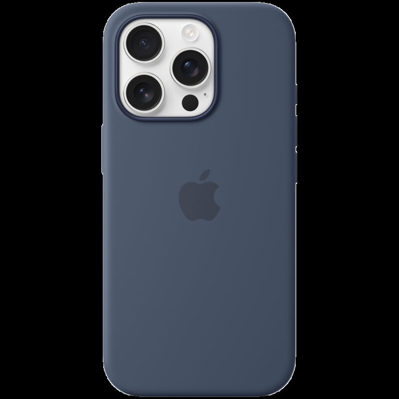 iPhone 16 Pro Silicone Case with MagSafe – Denim,Model A3315