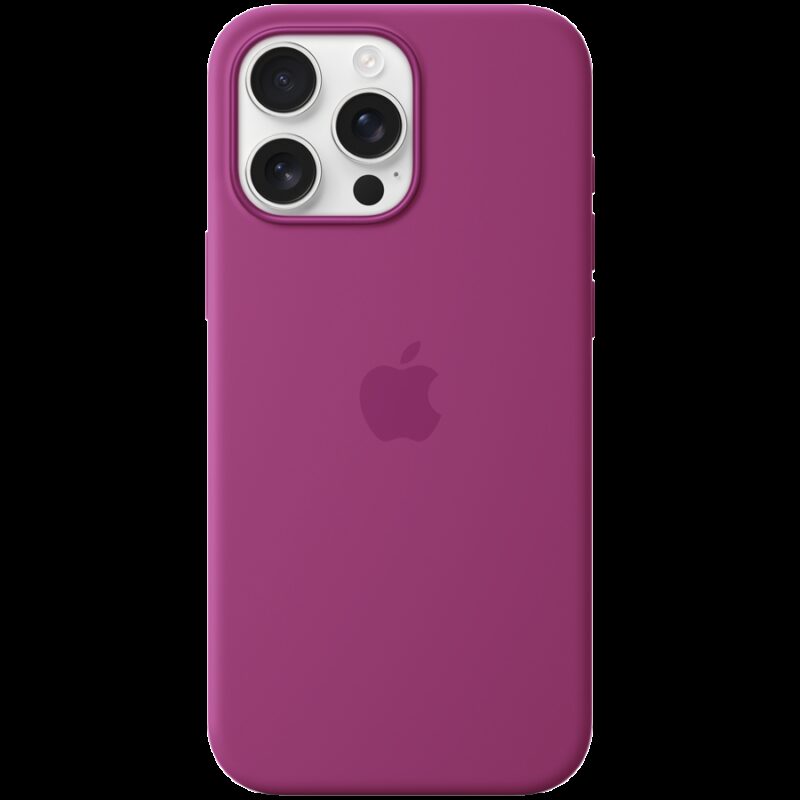 iPhone 16 Pro Max Silicone Case with MagSafe – Fuchsia,Model A3316