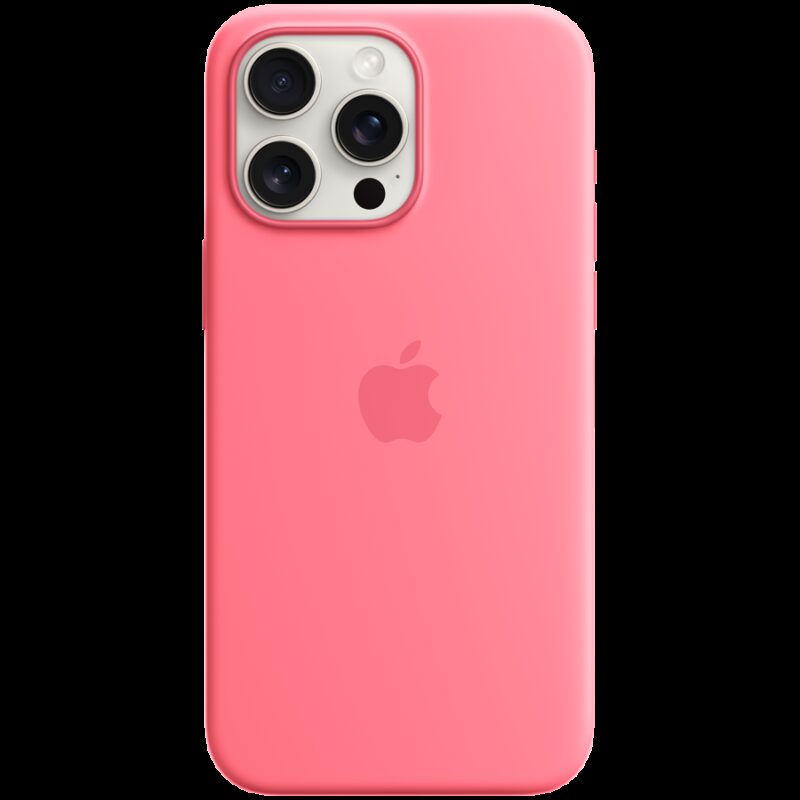 iPhone 15 Pro Max Silicone Case with MagSafe – Pink,Model A3126