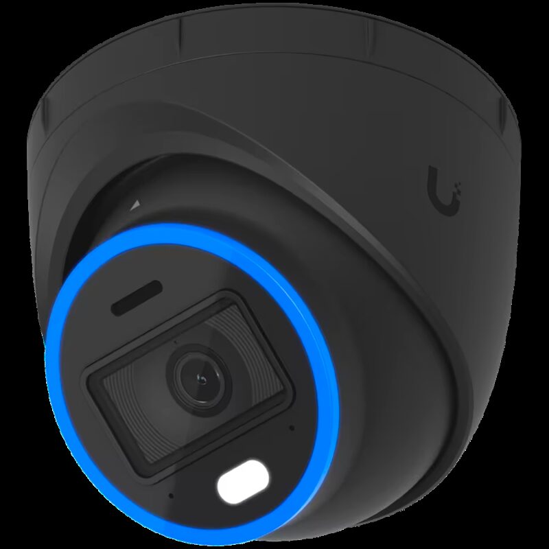 Ubiquiti UVC-AI-Turret-B All-weather, vandal-proof 4K PoE+ turret camera with enhanced AI capabilities and IR and visible LEDs for night vision, 4K (8MP) video resolution, Ultra-wide viewing angle (109.9)
