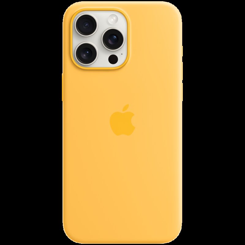 iPhone 15 Pro Max Silicone Case with MagSafe – Sunshine,Model A3126